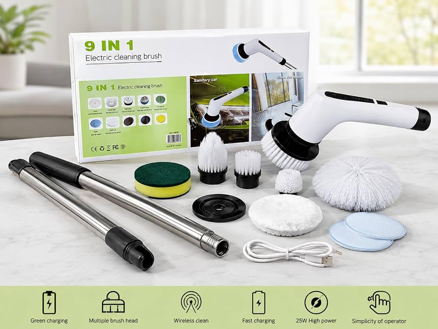 9-In-1 Multi-Function Electric Cleaning Brush
