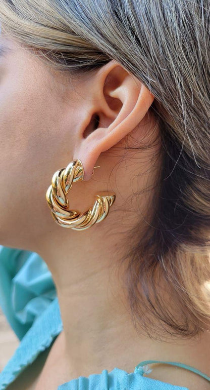 Funky Resin Polish Artificial Stones Earrings