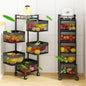 5 Layer Rotatable Fruit Basket Iron Mesh Kitchen Organizer